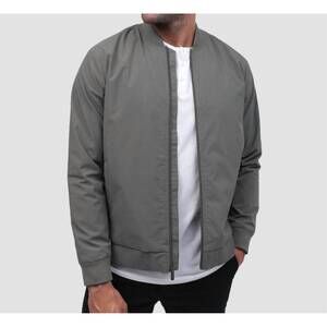 NEW INTO THE AM lightweight bomber jacket in dark grey